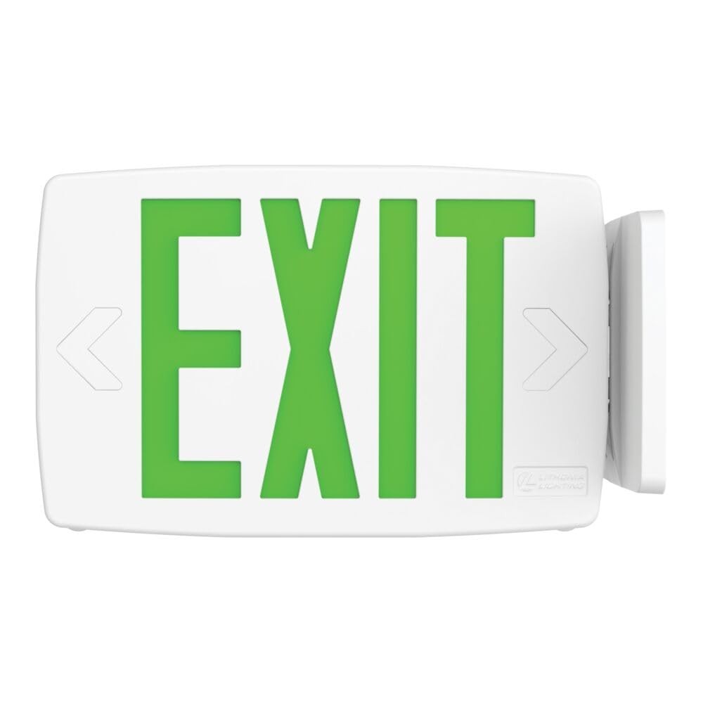 Lithonia Lighting Quantum LED Exit Sign, Dual Sided Emergency Exit Sign, Sele...