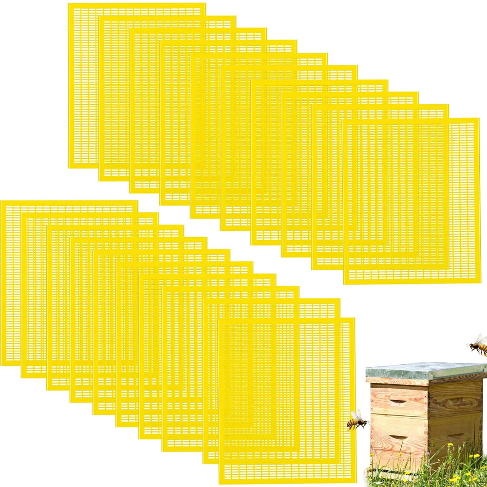 20-Pack Plastic Queen Bee Excluders for 10 Frame Beekeeping Hives