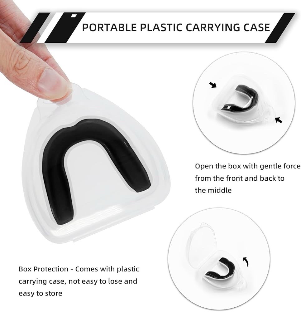 5 Pack Kids Youth Mouth Guard for Sports with Case For Child Teen Sports 7- 14 Y