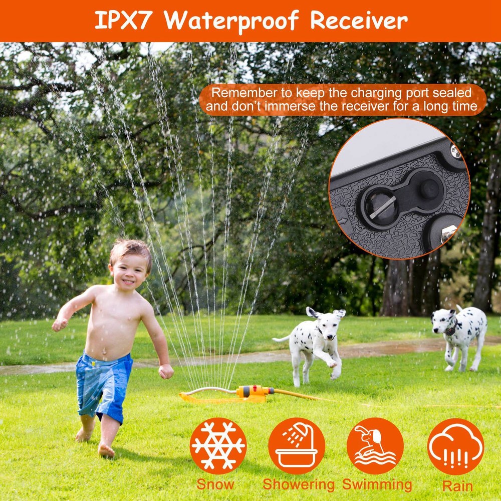 Wireless Dog Fence System w/ 2 Effective Training Modes -Adjustable Fence