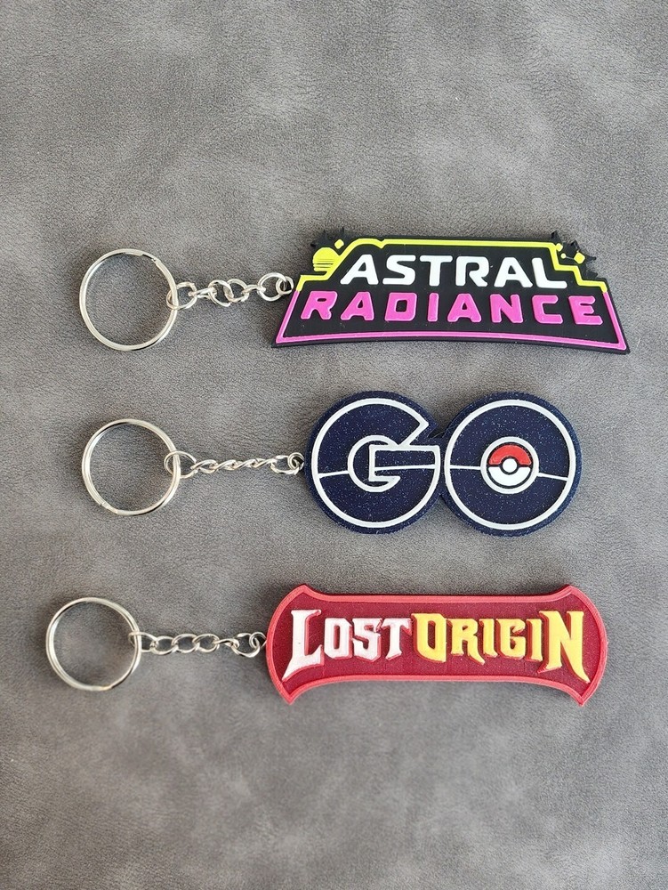 Pokemon Sword & Shield Full Set Logo 3D Binder Pull Tags Label Keychains 19