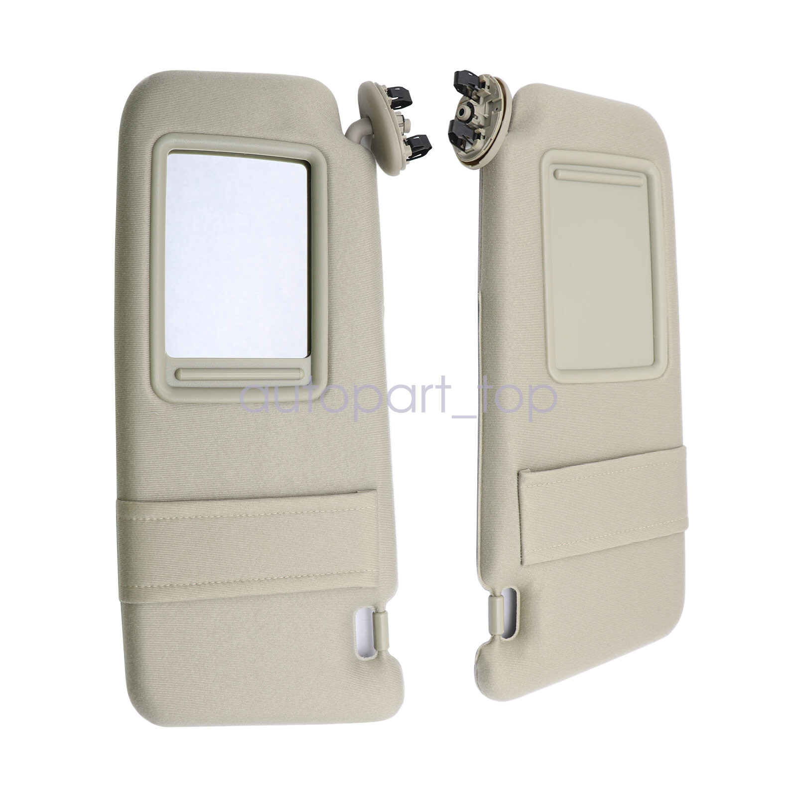 2Pc Fits 2007-2011 Toyota Camry Tan Beige Sun Visor Pair Left Right 2.4 2.5 3.5L