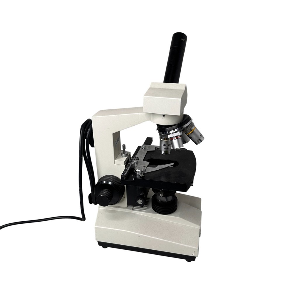 Fisher Scientific S90006B Monocular Microscope 4 Objectives 6V 20W Halogen Light