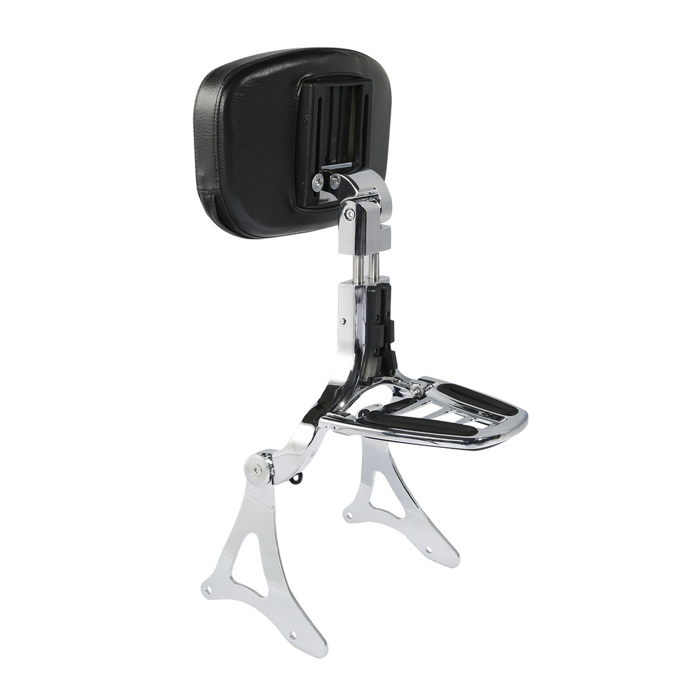 Adjustable Driver Passenger Backrest Fit For Harley Electra Glide 2014-24 Chrome