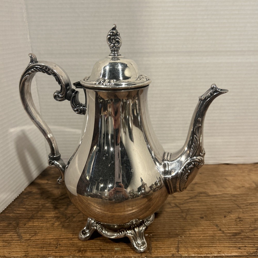 International Silver Co, Vintage Silver Plated Tea Set Coffee Set, 4-Piece