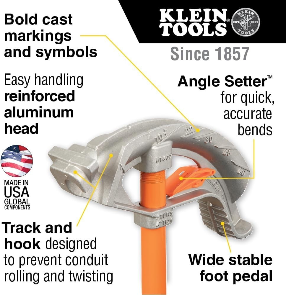 Accurate Bending Made Easy: Aluminum Conduit Bender with Angle Setter Technology