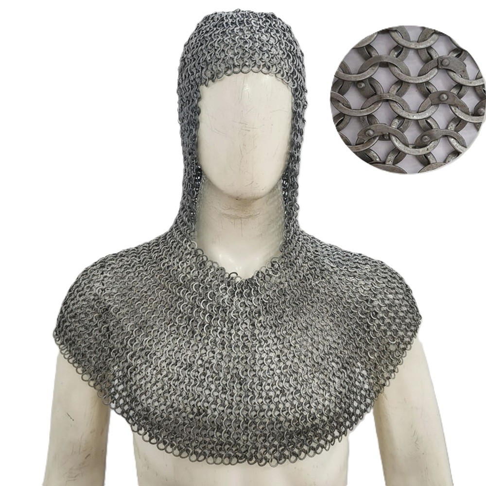 9 mm Chainmail Shirt – Short Sleeve Flat Riveted Medieval Armor
