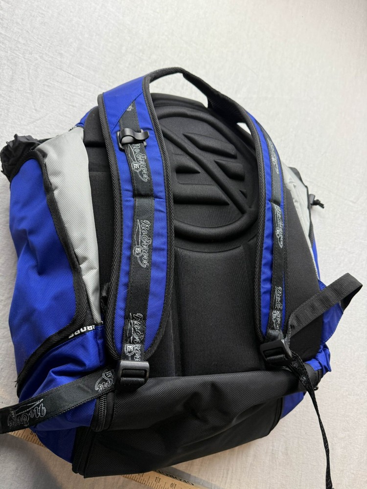 No Errors Baseball Softball Backpack Hydration Bladder Blue Gray Gear Bag