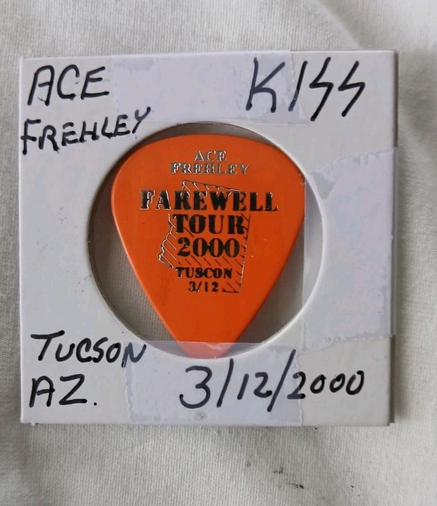 Kiss Ace Frehley Guitar Pick Farewell Tour 2000 Tucson Arizona March 12, 2000