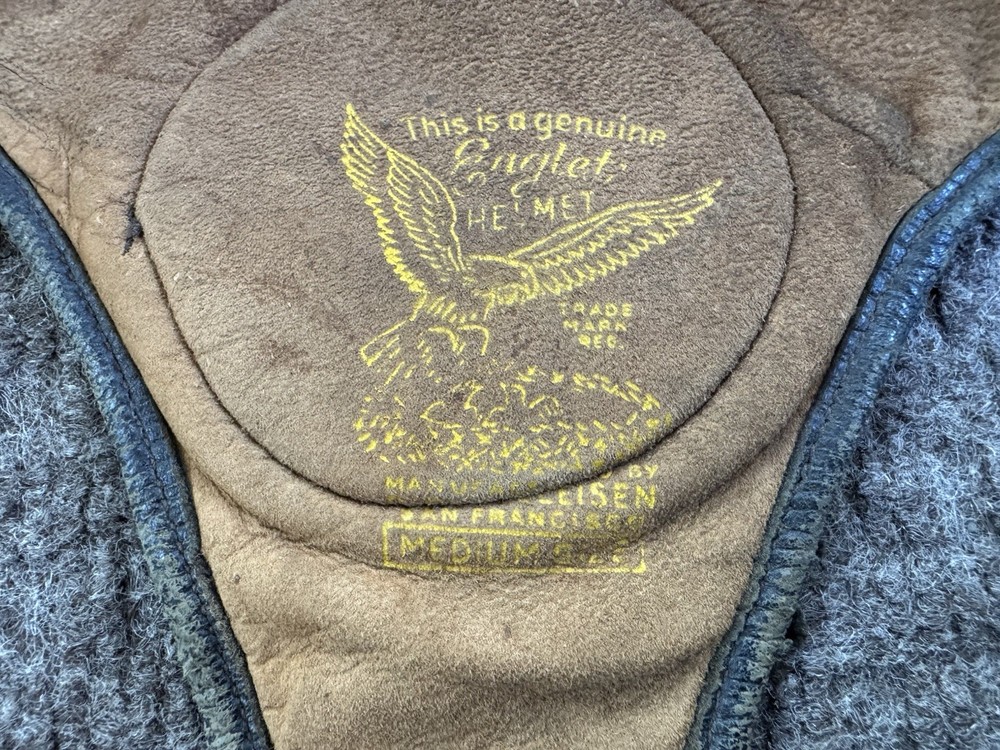 Vintage “EAGLET” Leather Aviation Motorcycle Helmet