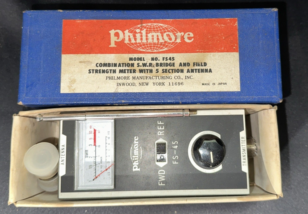 Philmore FS45 Combination Standing Wave Bridge & Field Strength Indicator Meter
