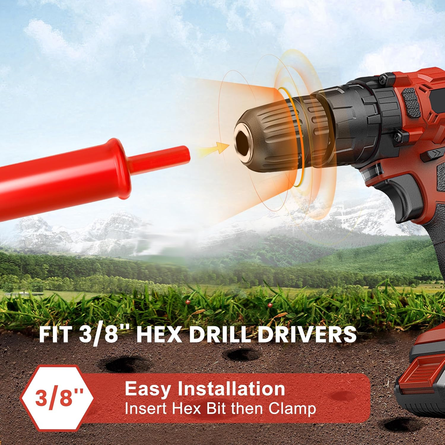 4"X12" Auger Drill Bit for Planting Digging Holes,Garden Plant Flower Bulb Auger