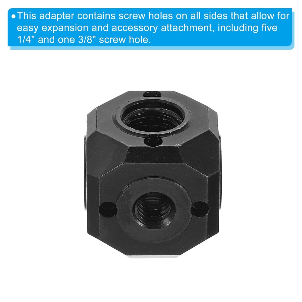 Universal Screw Hole Tripod Adapter 1/4" 3/8" Magic Cubic Mount Cube Bracket