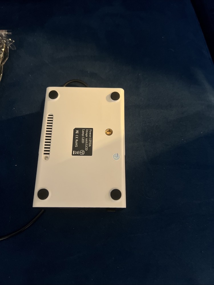 Desktop High Resolution LED Projector With Controller Tested Works Black White