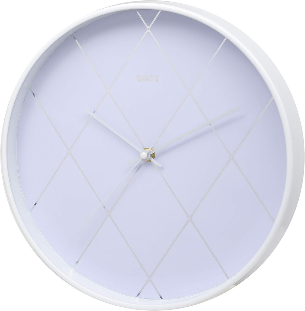 Wall Clock, Diamond Effect, White, Silent Sweep, 30Cm / 12-Inch