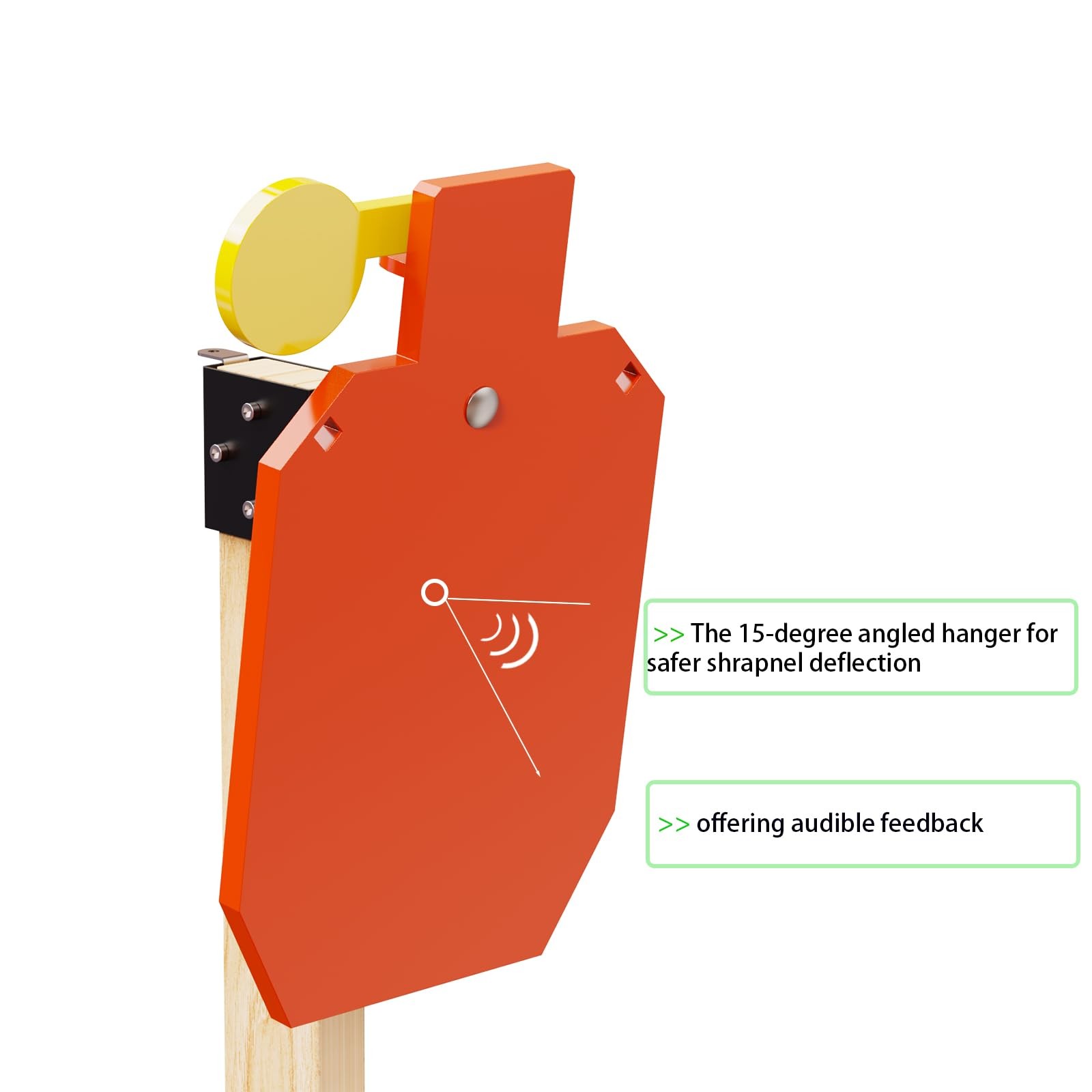 AR500 Steel Shooting Target Set - 3/8" Thick Hostage Reactive Target with 3-i...