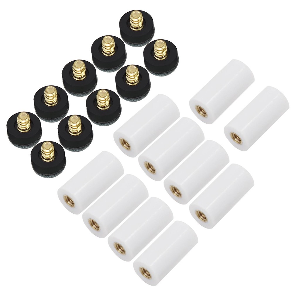OCR 10Pcs 13mm Soft Grey Cue Tips Billiard Replacement Screw-on 13mm,