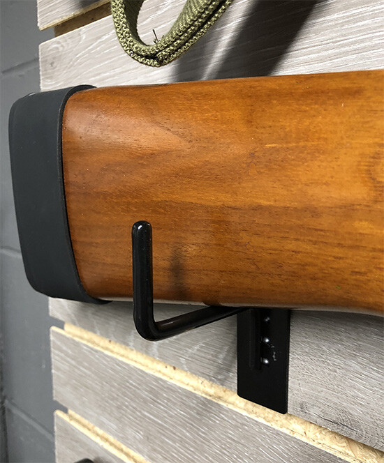4 Pack - Pegboard Slatwall Hooks - Vinyl Coated Hook - Gun Rack Wall Mount
