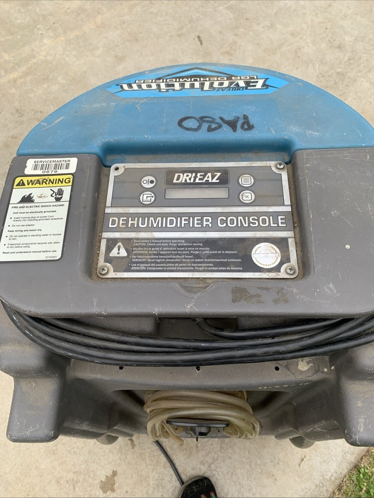 Dri-Eaz Evolution LGR Dehumidifier Turn On Needs Screen Cleaning ?? Hours