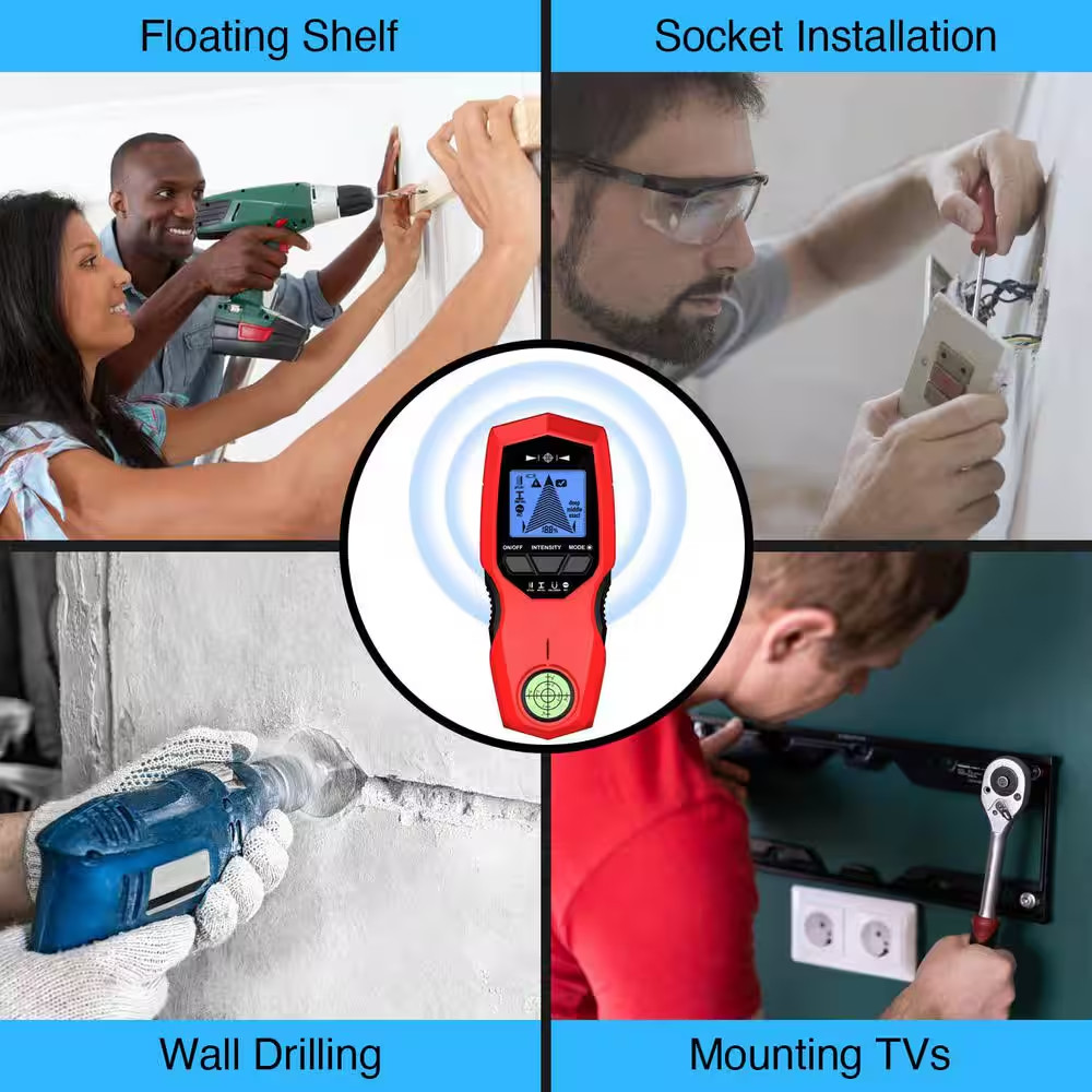 5 in 1 Wall Scanner Stud Finder with Upgraded Smart Sensor LCD Display Audio Ala