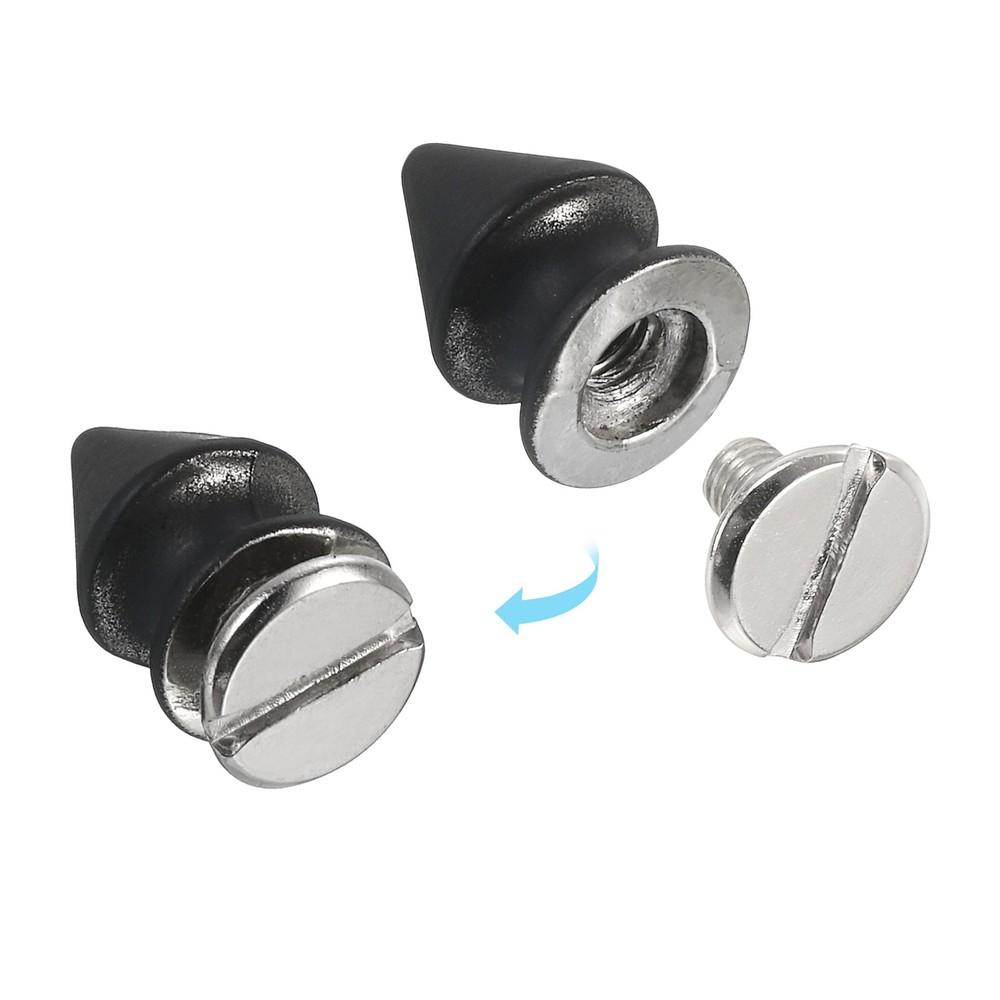 20Sets Cone Spike Stud Rivet,12mm Tree Studs and Spikes Matt Black