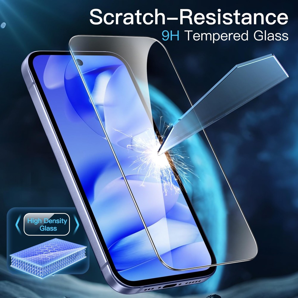 JETech Screen Protector for Google Pixel 9a 6.3-Inch 2025, 9a, Clear