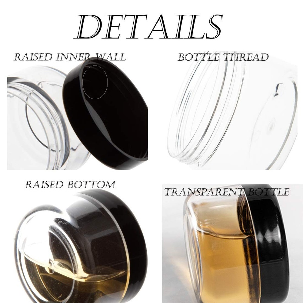 Polypropylene 5 Gram Cosmetic Containers 50pcs Sample Jars Tiny Makeup Sample...