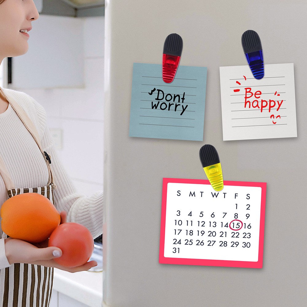 Plastic Refrigerator Magnet Clips Sets，Snacks Bag Clips，Multipurpose Clips