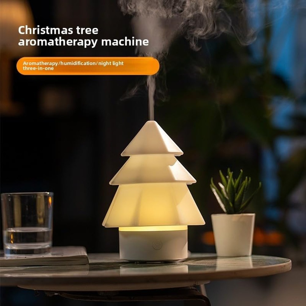 Christmas Tree Aromatherapy Machine, 3-in-1 Essential Oil Diffuser with Color...
