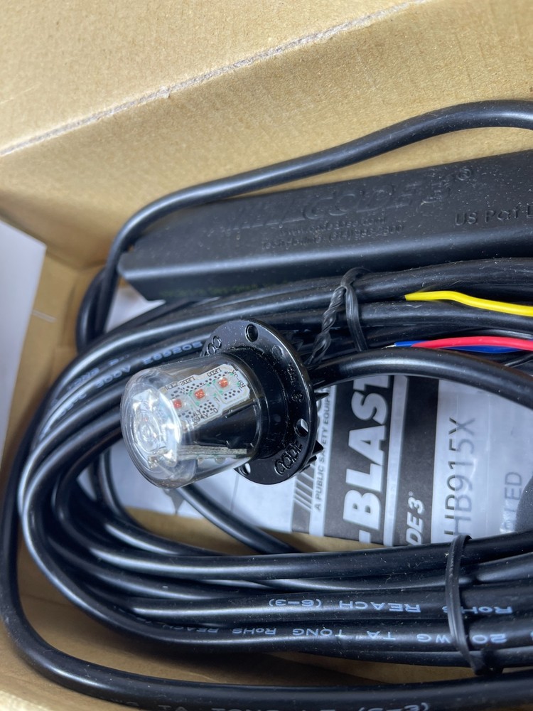 Code 3 HB915A Hide-A-Blast Corner LED Amber Strobe Warning Light