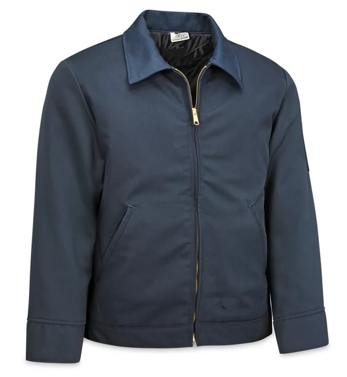 Men’s Work Jacket  Heavy Duty Zip Front Mechanic Utility Jacket Durable Class