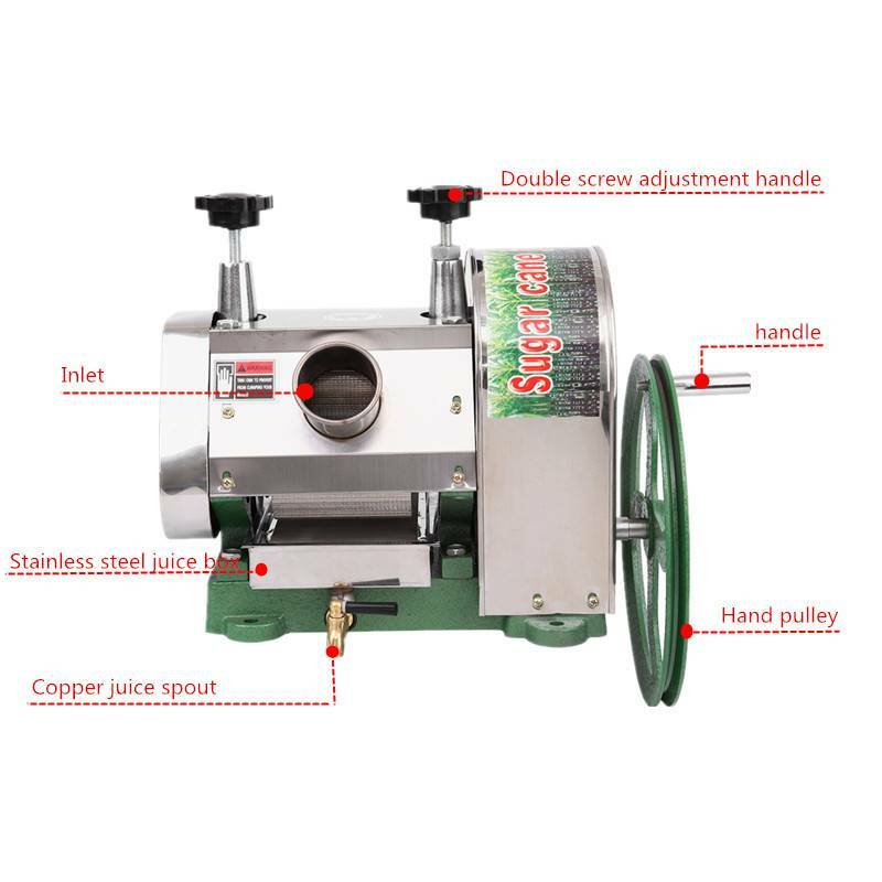 Commercial Sugar Cane Juicer S/S Sugarcane Press Extractor Machine 110Lb/h