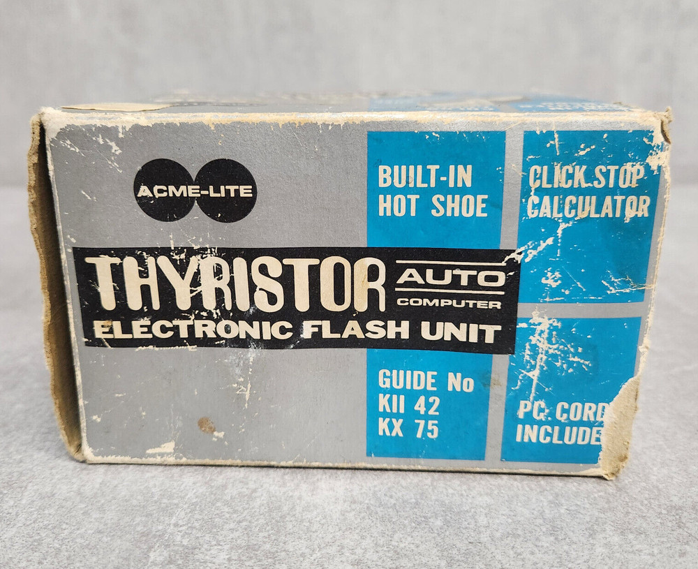 Vintage Acme-Lite T/800 Electronic Flash Unit - Thyristor Auto - Boxed, Untested