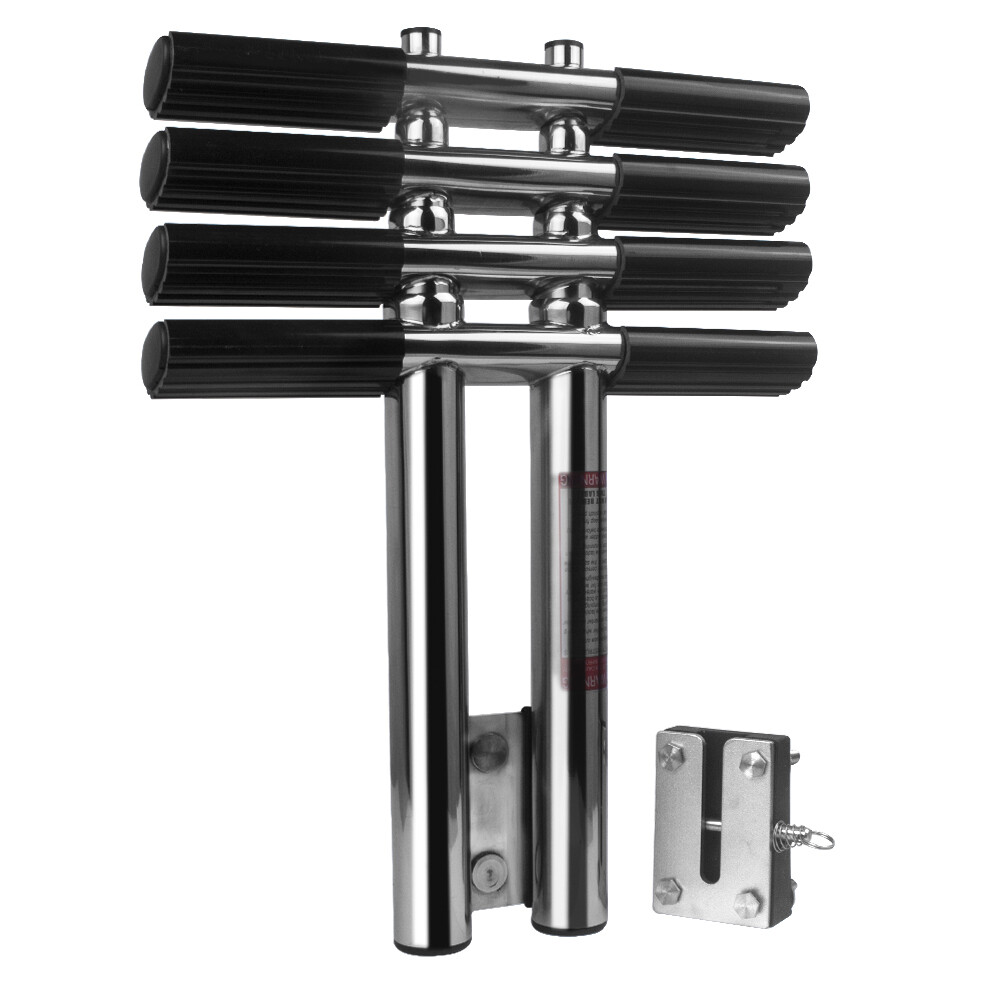 4 Steps Boat Ladder Stainless Steel Telescoping Ladder Transom Mount Extension