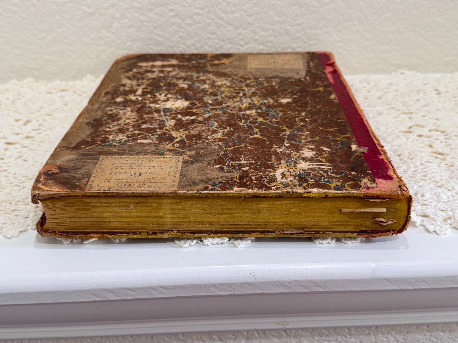 Antique 1830 New York Mirror Vol VIII w/ 1860 Valentine’s Manual Scrip Facsimile