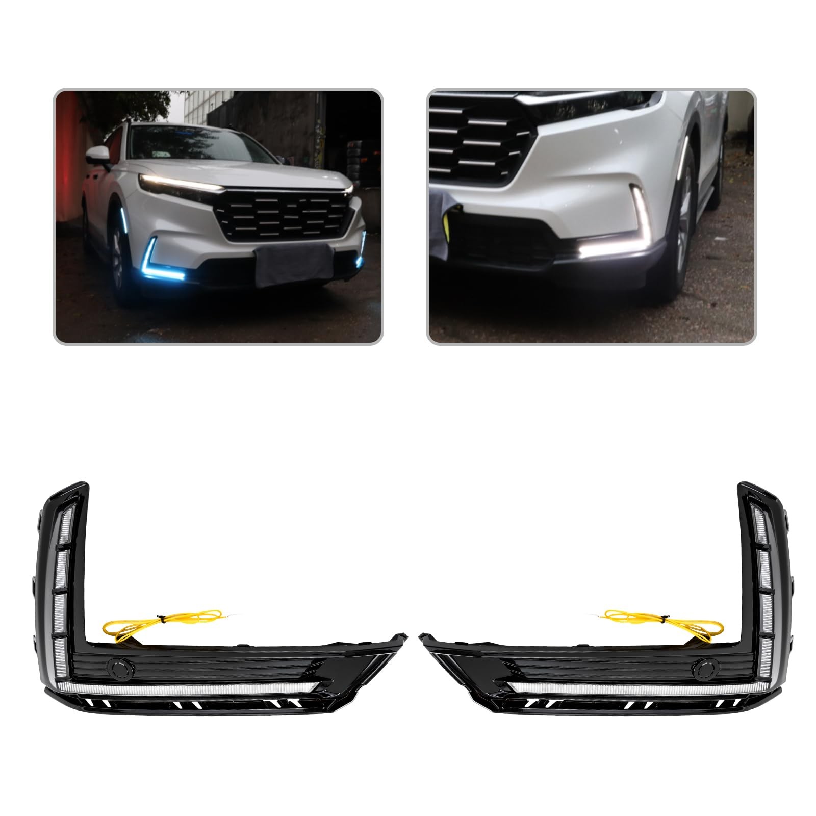 Fog Lamp DRL LED Daytime Running Light For Honda CR-V CRV Clear Lens (A Pair)