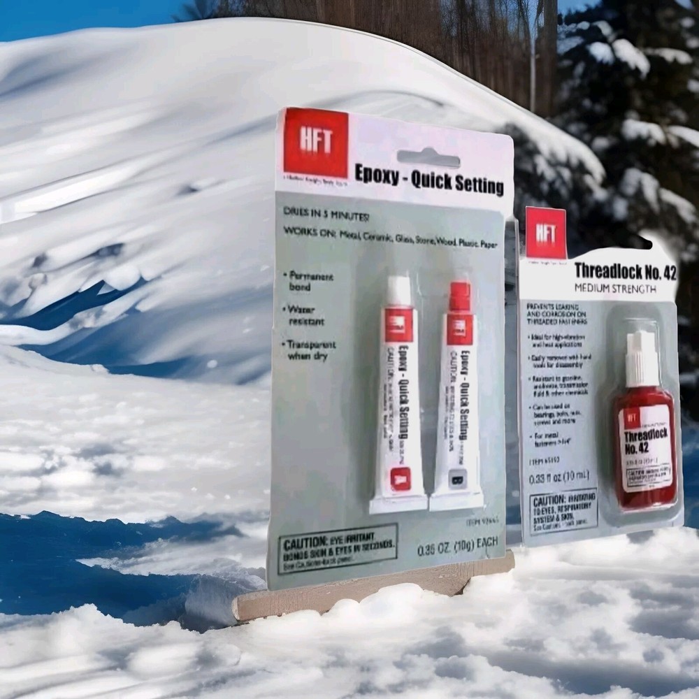 HFT Quick Setting Epoxy And HFT Threadlocker, No. 42, 10 mL Medium Strength