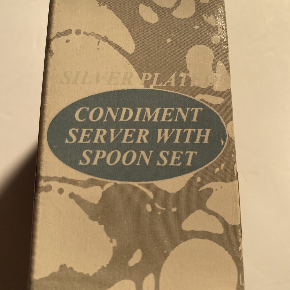 Vintage Silver Plated Condiment Server Unused￼ zae