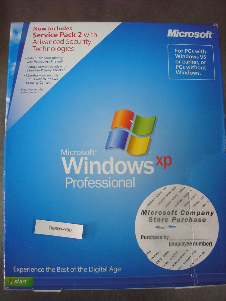 Microsoft Windows XP Professional w/SP2 Full English Version MS WIN PRO =SEALED=