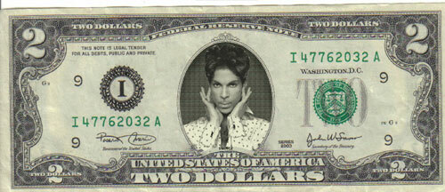 Prince Dollar with 5x7 plaque $2 Mint! Rare! $1 1st edition…