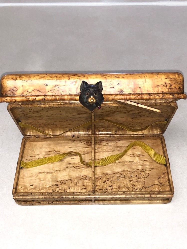 Russian karelian birch large cigarette case