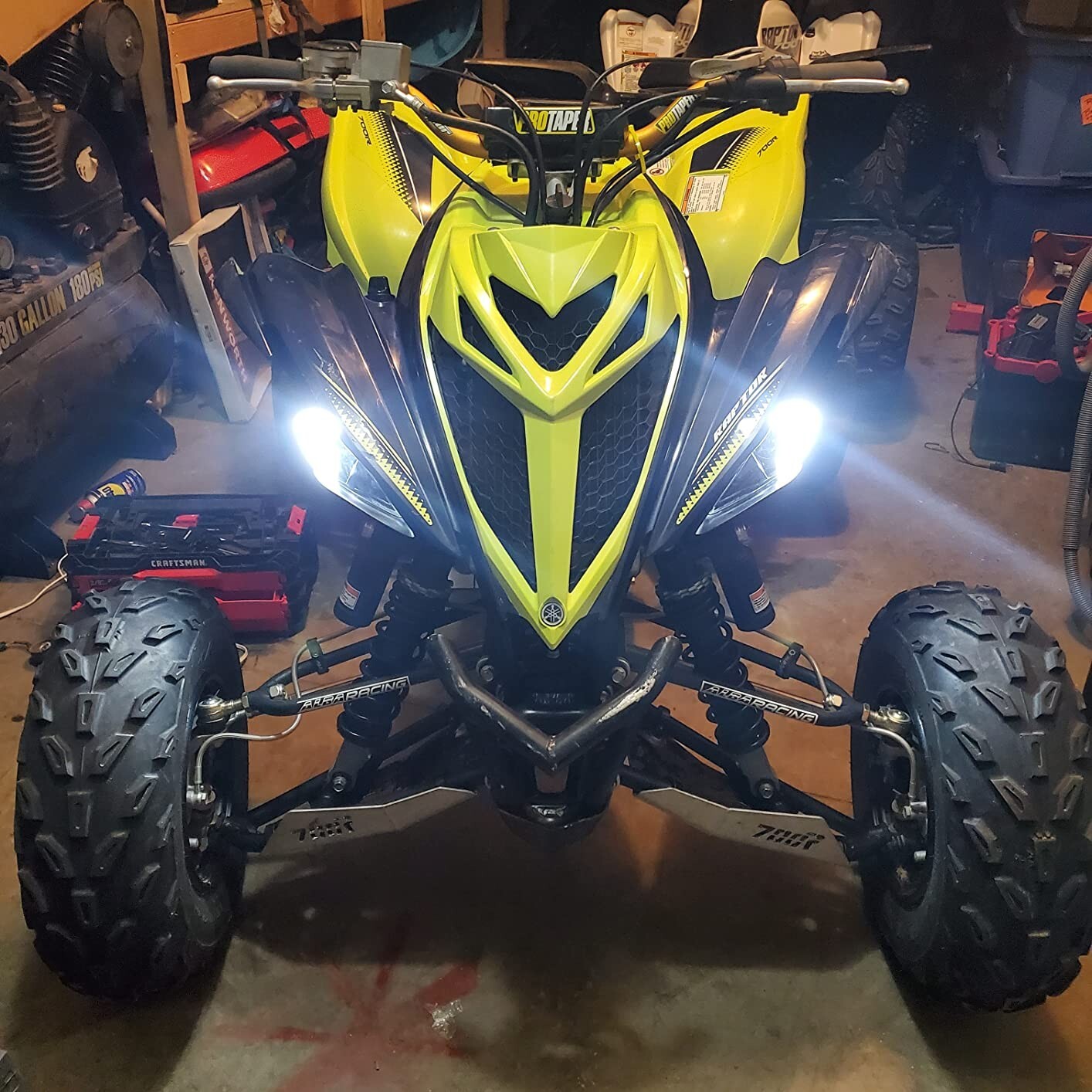 2PCS LED Headlights Set Head Lamps for 2006-2024 YAMAHA YFZ 450 RAPTOR 700 700R