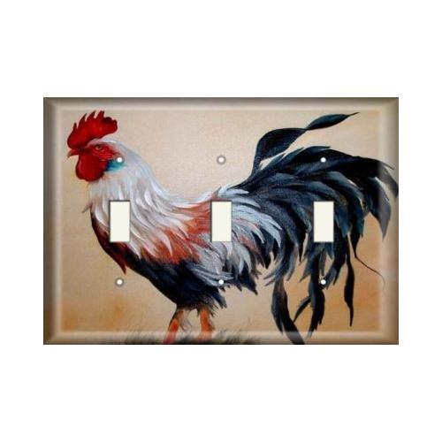 SnazzySwitch Rooster Profile Decorative Light Switch Plate Cover