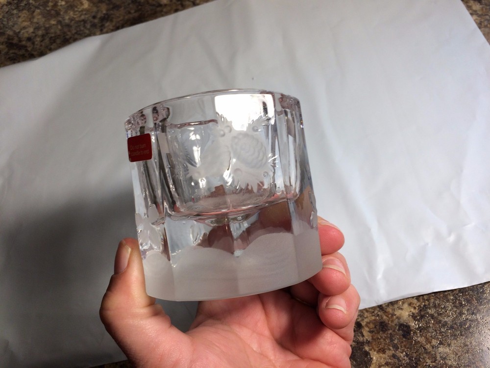 Studio Nova Heavy Crystal Pinecone ~ Fall Candle Holder