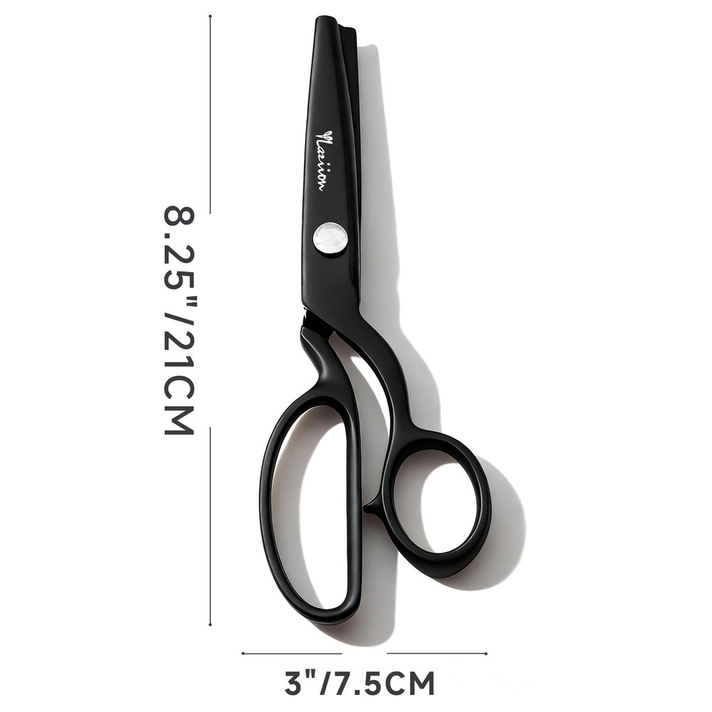 8-Inch Professional Pinking Shears for Fabric Cutting - 5mm Triangle Tooth Fa...