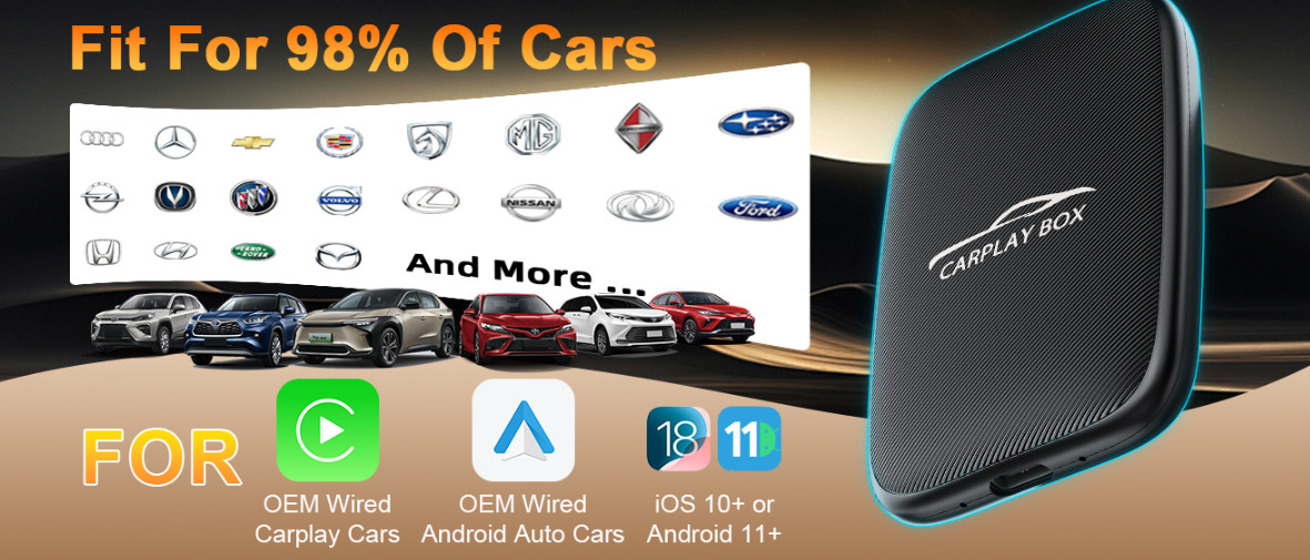 3 in 1 Wireless Carplay Adapter, Wireless Carplay and Android Auto Adapter Netfl