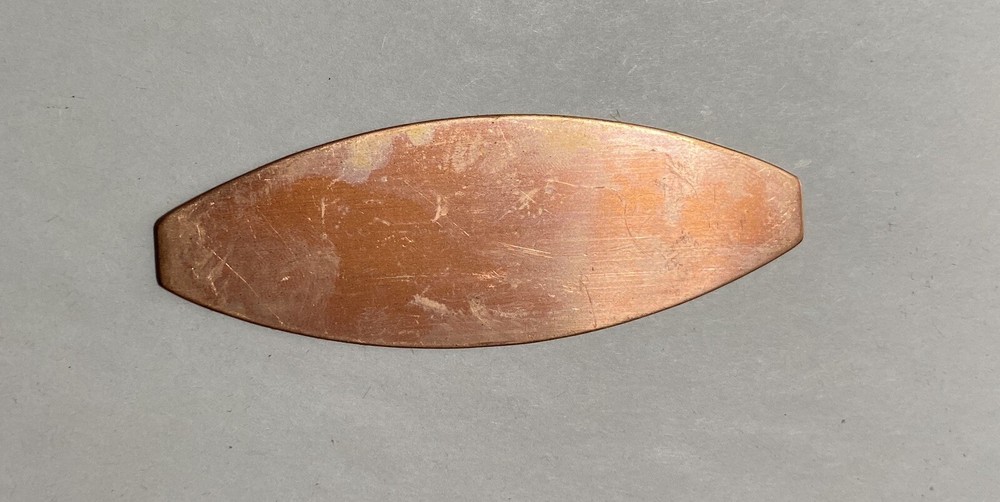 15x  Raw Copper Blanks for enameling use LG SQUARE END OVAL SHAPE