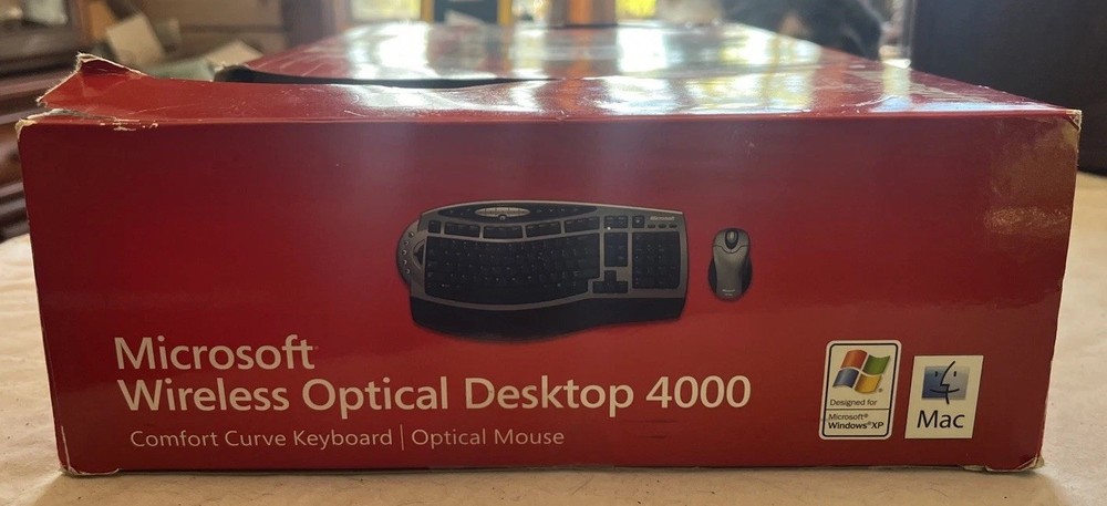 Microsoft Advanced Ergonomic Wireless Laser Desktop 4000 Keyboard Mouse G2U