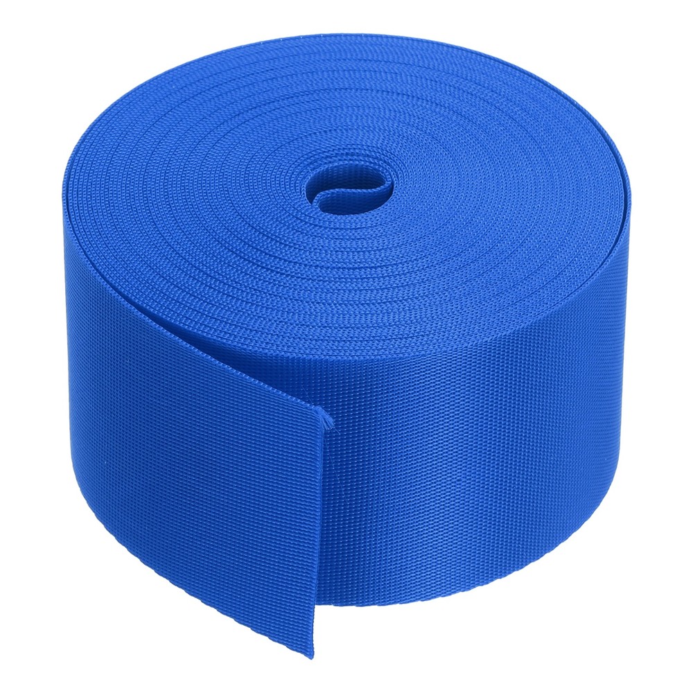 Flat Nylon Webbing Strap 2 Inch 10 Yards Blue for Backpack