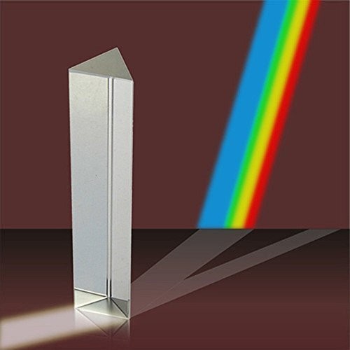 Amlong Crystal 6 inch Optical Glass Triangular Prism for Teaching Light Spectrum